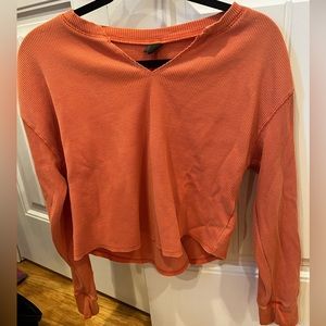 Cropped long sleeve - orange